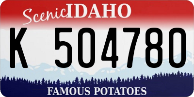 ID license plate K504780