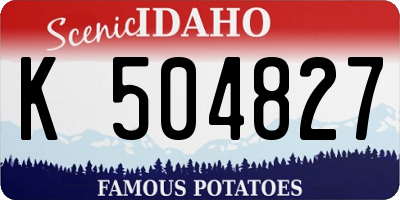 ID license plate K504827