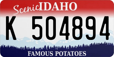 ID license plate K504894