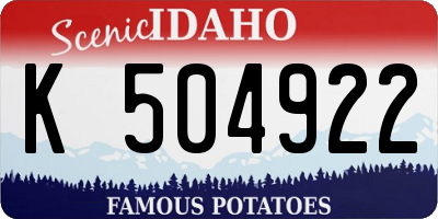 ID license plate K504922