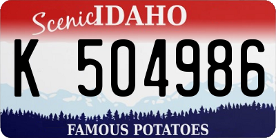 ID license plate K504986