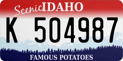 ID license plate K504987