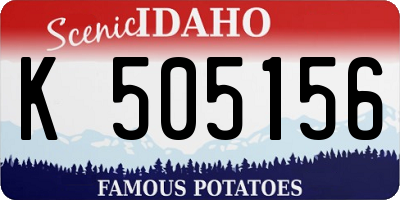 ID license plate K505156
