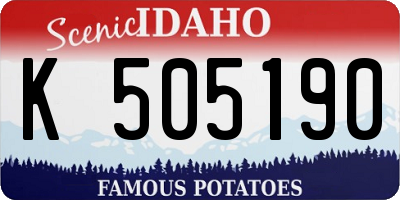 ID license plate K505190
