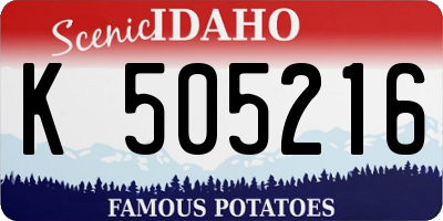 ID license plate K505216