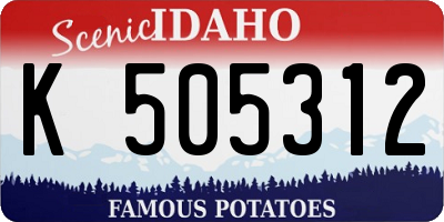 ID license plate K505312