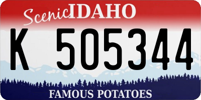 ID license plate K505344