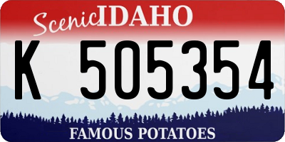 ID license plate K505354