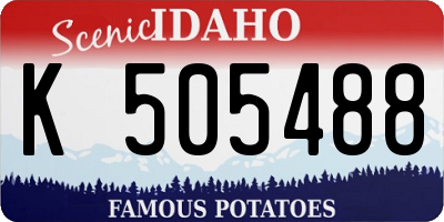 ID license plate K505488