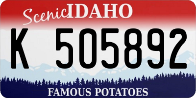 ID license plate K505892