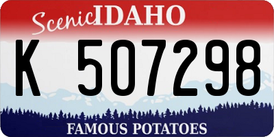 ID license plate K507298
