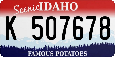ID license plate K507678