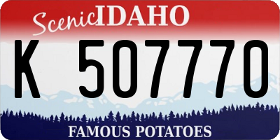 ID license plate K507770