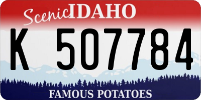 ID license plate K507784