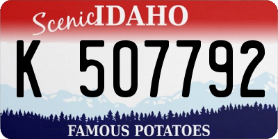 ID license plate K507792
