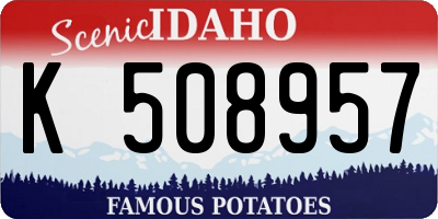 ID license plate K508957