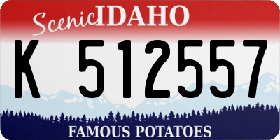 ID license plate K512557