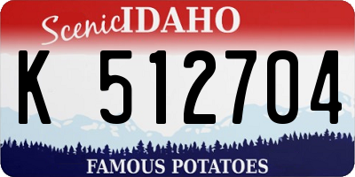 ID license plate K512704