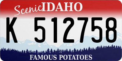 ID license plate K512758
