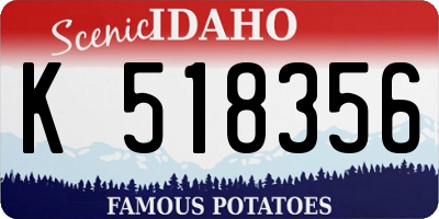 ID license plate K518356