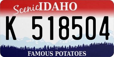 ID license plate K518504
