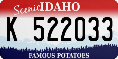 ID license plate K522033
