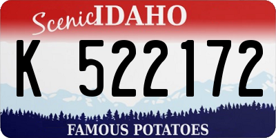 ID license plate K522172