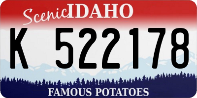 ID license plate K522178