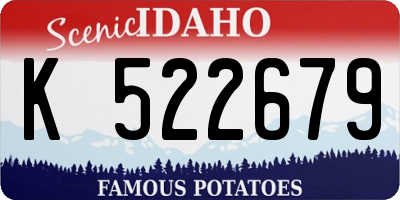 ID license plate K522679