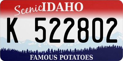 ID license plate K522802