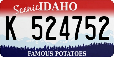 ID license plate K524752