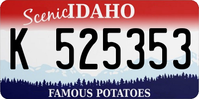 ID license plate K525353