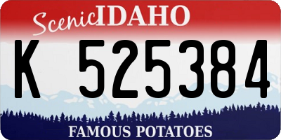 ID license plate K525384