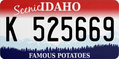 ID license plate K525669