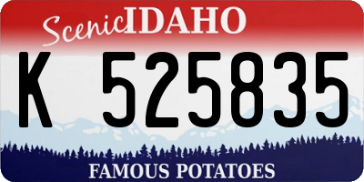 ID license plate K525835