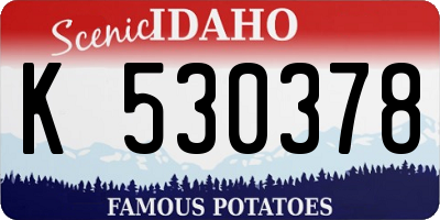 ID license plate K530378