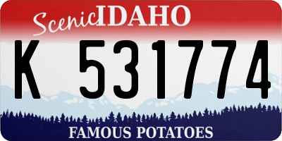 ID license plate K531774