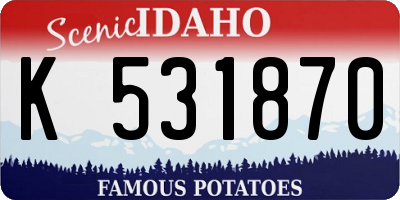 ID license plate K531870