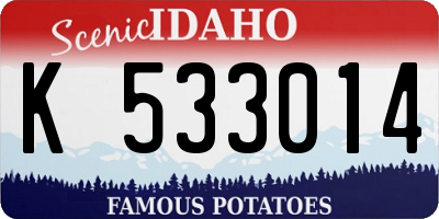 ID license plate K533014