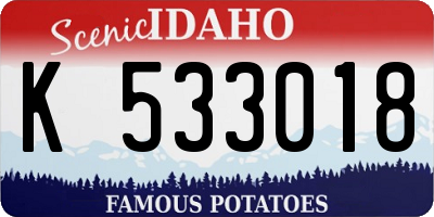 ID license plate K533018