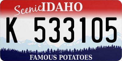 ID license plate K533105