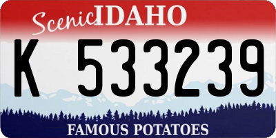 ID license plate K533239