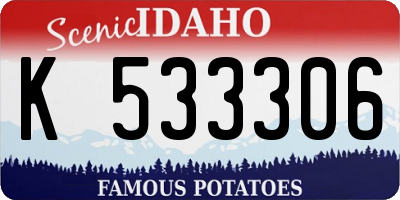 ID license plate K533306