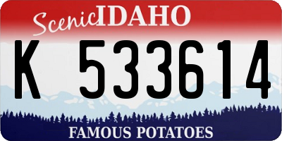ID license plate K533614