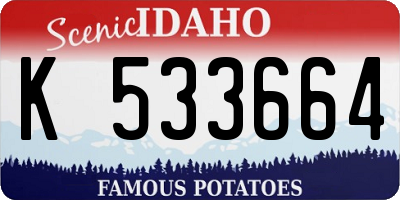 ID license plate K533664