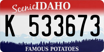 ID license plate K533673
