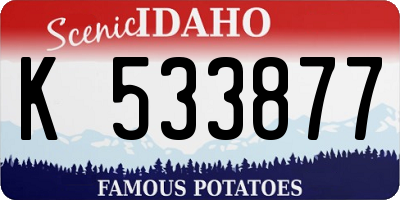 ID license plate K533877