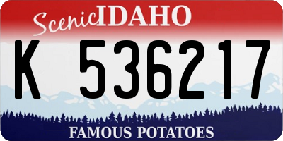 ID license plate K536217