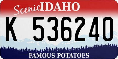 ID license plate K536240