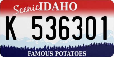 ID license plate K536301
